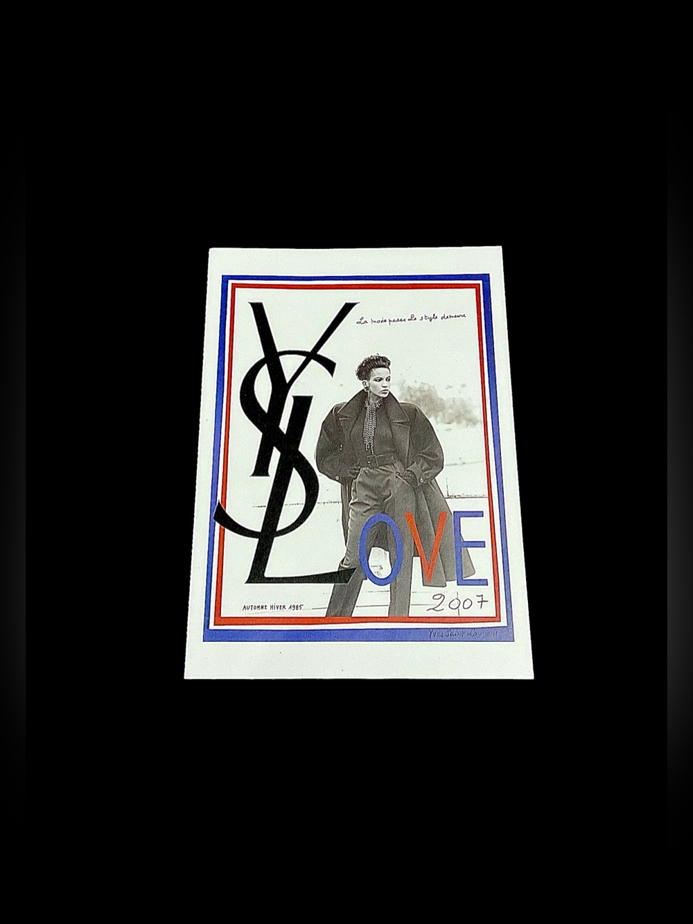 Vintage Yves Saint Laurent Automne Hiver 1985 Love Print
